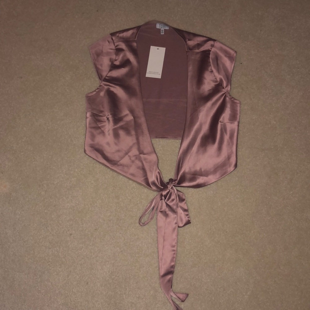 TOBI Pulling Me Back Blouse in Bronze